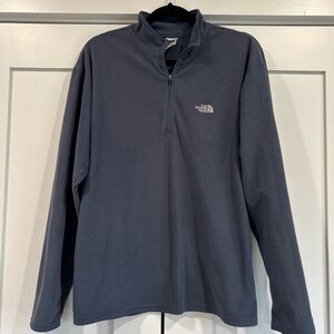 The North Face Mens Blue Fleece TKA 100 Quarter Zip Long Sleeve Size Medium